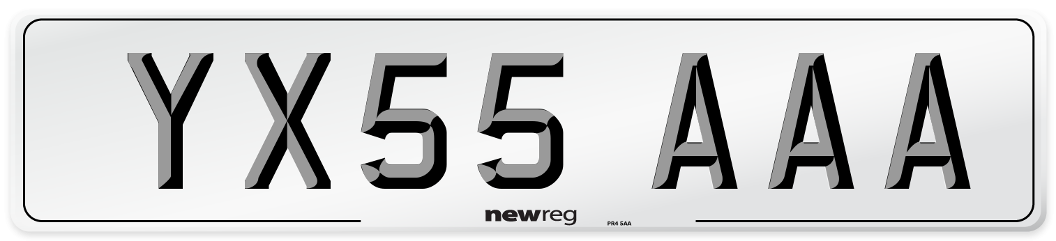 YX55 AAA Number Plate from New Reg